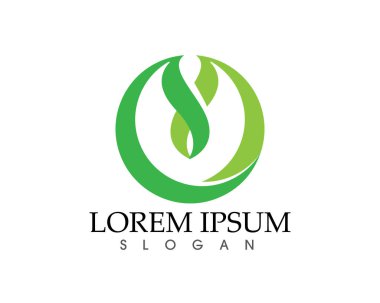 Yeşil doğa logosu ve sembolü bırakıyor