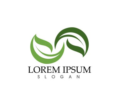 Yeşil doğa logosu ve sembolü bırakıyor