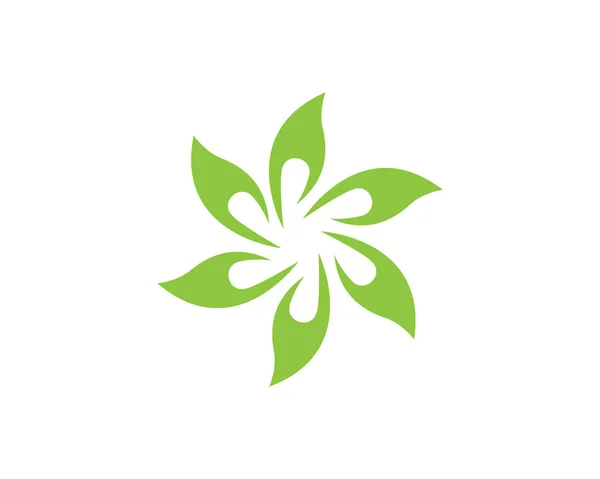 Зеленый логотип и символ природы — стоковый вектор