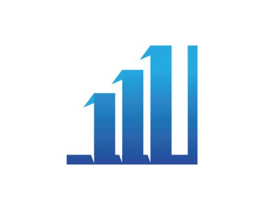 İş finans logosu - vektör konsepti çizimi