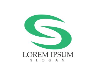 S harfli şirket logosu tasarım vektörü