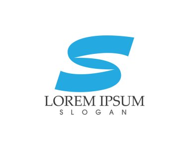 S harfli şirket logosu tasarım vektörü