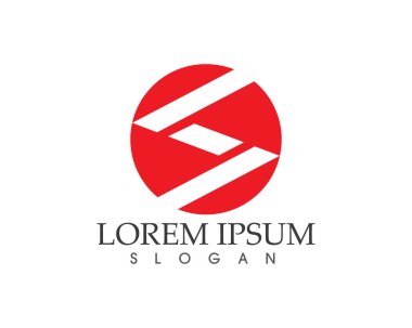 S harfli şirket logosu tasarım vektörü