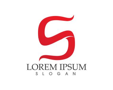 S harfli şirket logosu tasarım vektörü