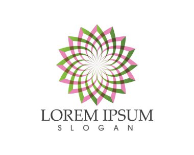 Vektör yeşil doğa logosu ve sembol bırakıyor