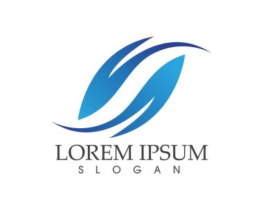 Vektör yeşil doğa logosu ve sembol bırakıyor