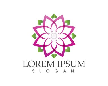 Vektör yeşil doğa logosu ve sembol bırakıyor