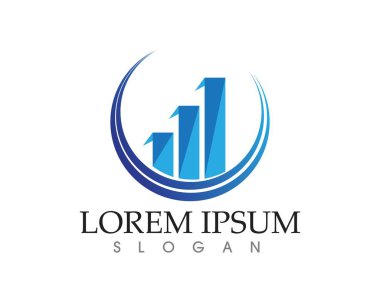 İş finans logosu - vektör konsepti çizimi