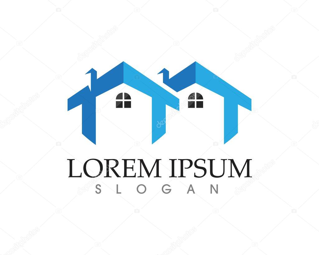 Real estate and home buildings logo icons template