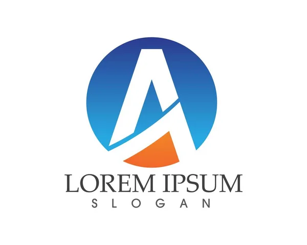 Une lettre Logo Business Template icône vectorielle — Image vectorielle
