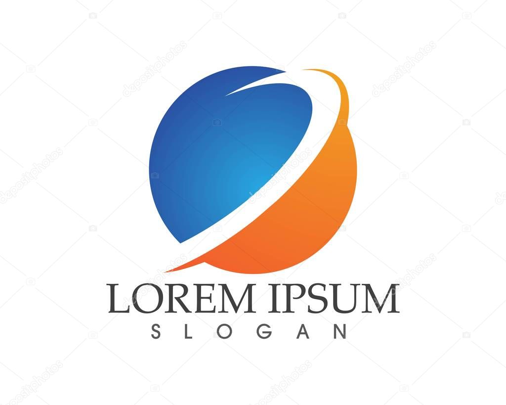 Business finance logo - vector concept illustration