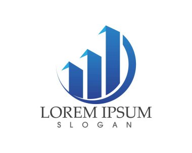 İş finans logosu - vektör konsepti çizimi