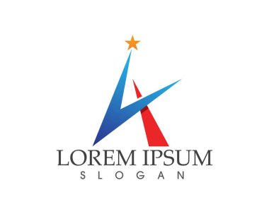 Bir Harf Logosu İş Şablonu Vektör simgesi