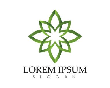 Vektör yaprak yeşil doğa logo ve sembolü