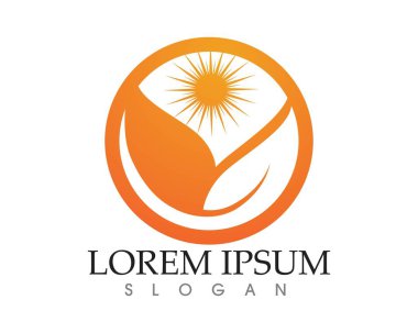 Vektör yaprak yeşil doğa logo ve sembolü