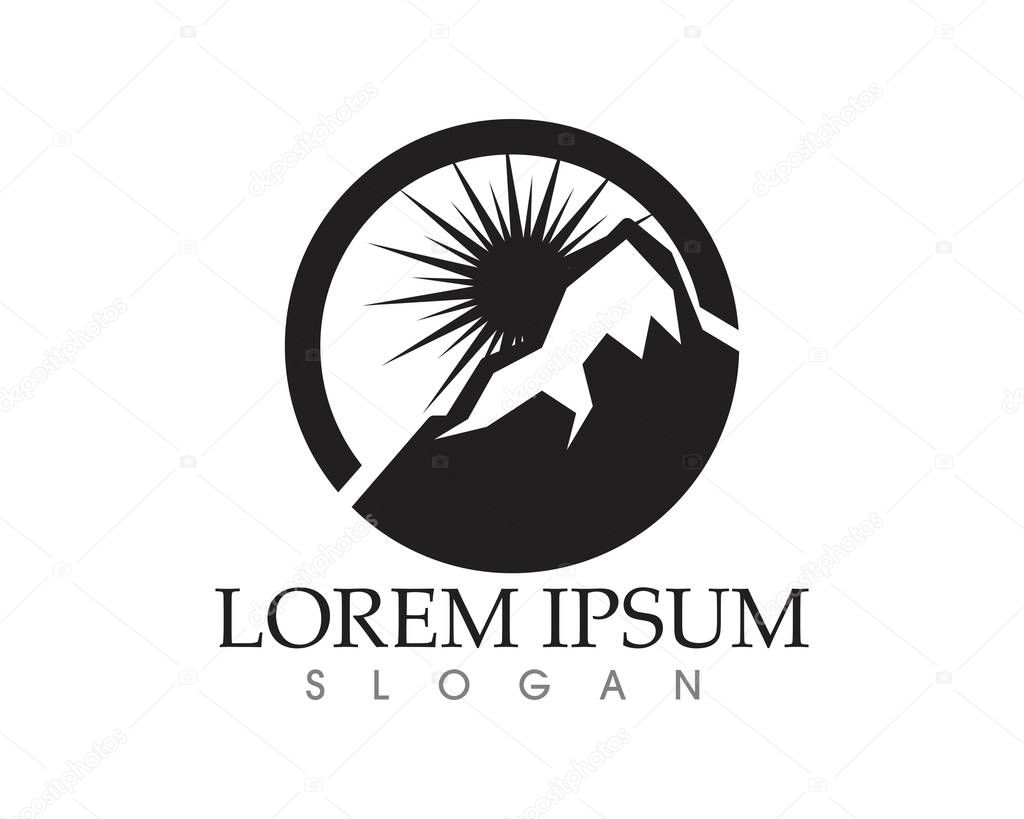 Mountain nature landscape  logo and symbols  icons template