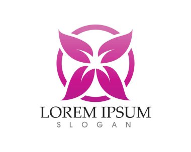 Vektör yaprak yeşil doğa logo ve sembolü