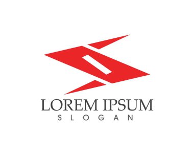 S harfli şirket logosu tasarım vektörü