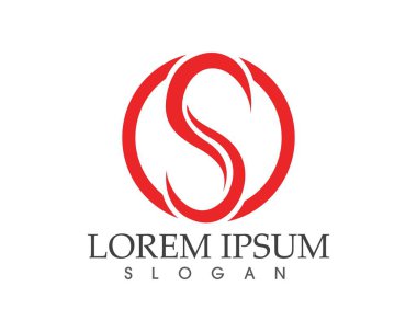 S harfli şirket logosu tasarım vektörü