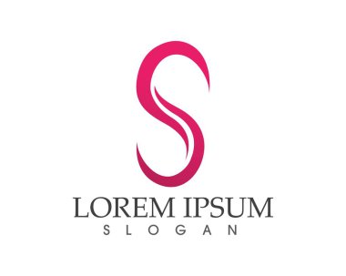 S harfli şirket logosu tasarım vektörü