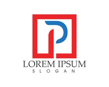İş kurumsal harf P logo tasarlamak vektör