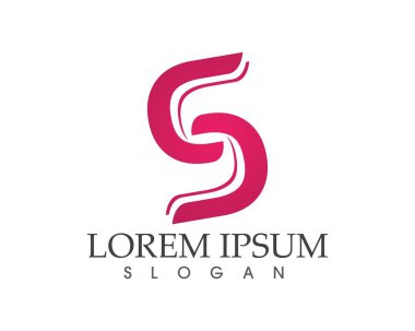 S harfli şirket logosu tasarım vektörü