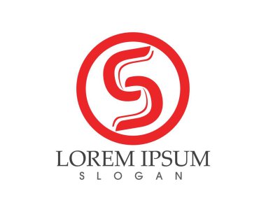 S harfli şirket logosu tasarım vektörü