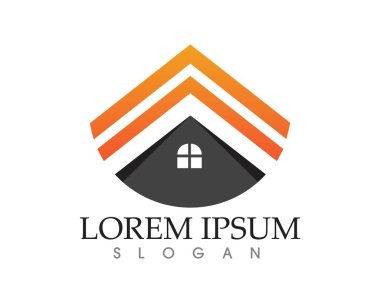 Emlak ve ev binaları logo simgeleri şablonu