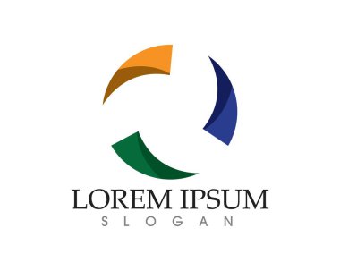 C Harfi Logo Şablon Tasarım Vektörü