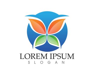 yaprak yeşil doğa logo ve sembol şablon vektör 