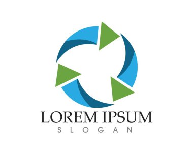 İş Finans logo ve sembolleri konsept illüstrasyon vektör