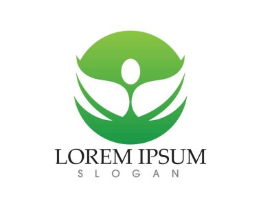 yaprak yeşil doğa logo ve sembol şablon vektör 