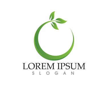 yaprak yeşil doğa logo ve sembol şablon vektör 