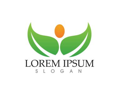 yaprak yeşil doğa logo ve sembol şablon vektör 