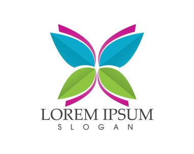 Kelebek kavramsal basit ve renkli bir simge. Logosunu görmeniz gerekir. Vektör illustratior
