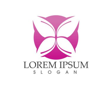 Vektör - kelebek kavramsal basit ve renkli bir simge. Logosunu görmeniz gerekir. Vektör 