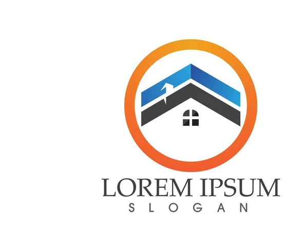 Immobilier et bâtiments à la maison logo icônes templat — Image vectorielle