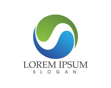 yaprak yeşil doğa logo ve sembol şablon vektör 