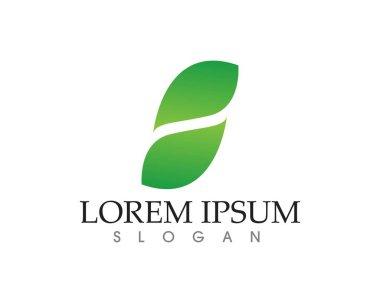 yaprak yeşil doğa logo ve sembol şablon vektör 
