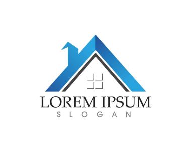 Emlak ve ev binaları logo simgeleri şablonu