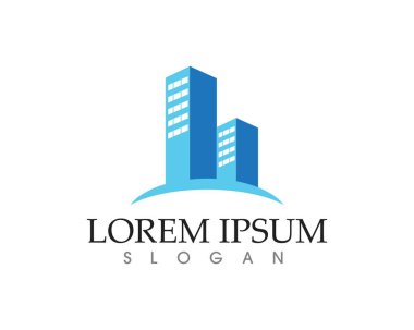 Emlak ve ev binaları logo simgeleri şablonu