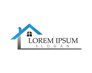 Emlak ve ev binaları logo simgeleri şablonu