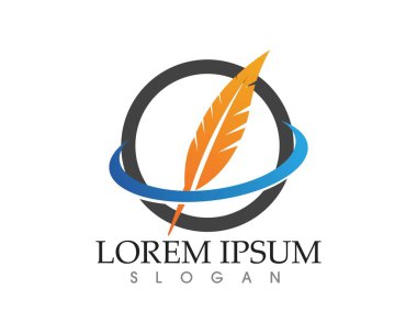 Tüy kalem işareti logo ve Semboller yazmak