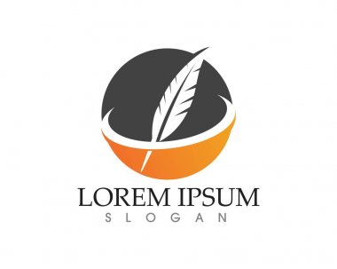 Tüy kalem işareti logo ve Semboller yazmak