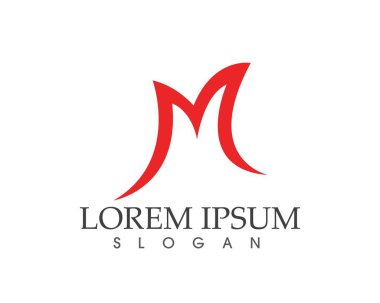 Harf M böyle logo şablonu uygulama simgeler vektör