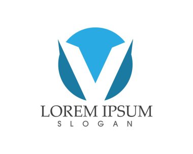 V harfler iş logo ve semboller templae