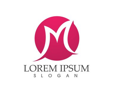 Harf M böyle logo şablonu uygulama simgeler vektör
