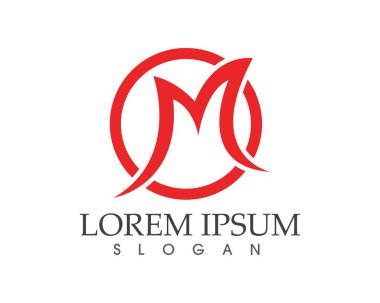 Harf M böyle logo şablonu uygulama simgeler vektör