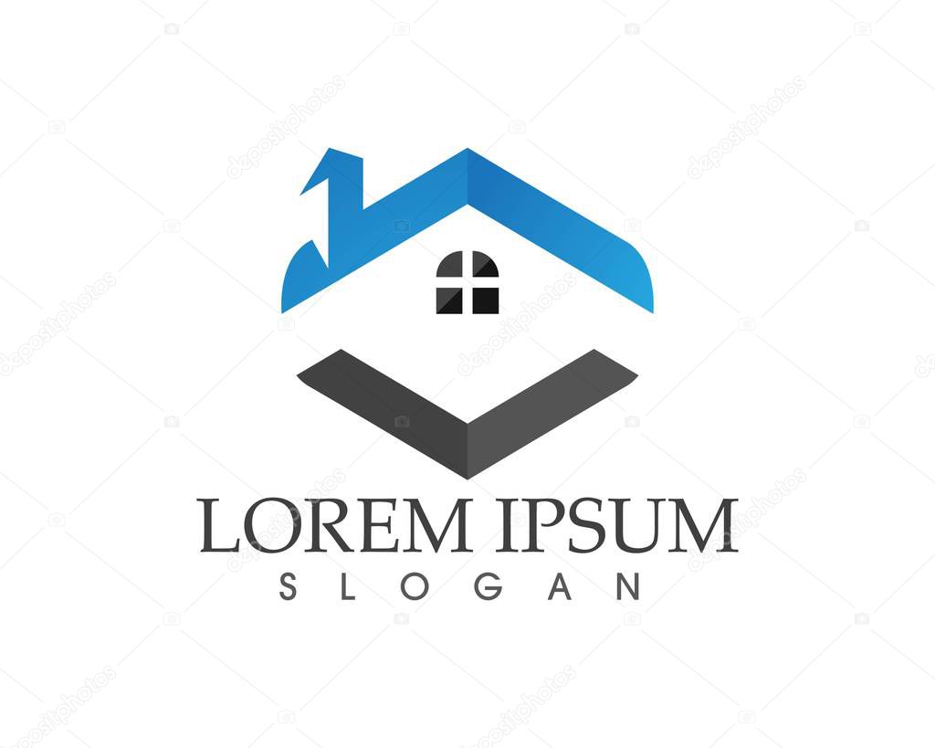 Home and buildings logo icons template app vector