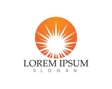 Güneş logosu ve sembolleri yıldız simgesi ağ taşıyıcısı - 